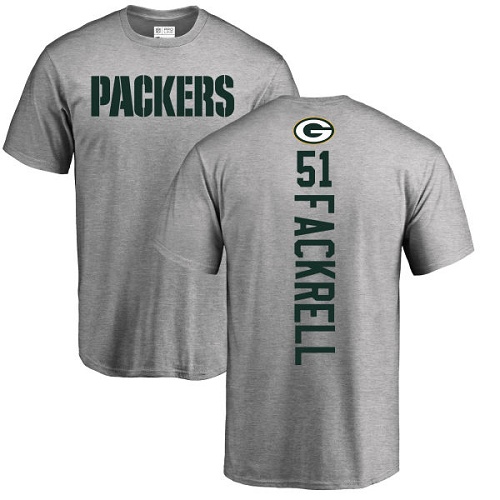 Men Green Bay Packers Ash #51 Fackrell Kyler Backer Nike NFL T Shirt